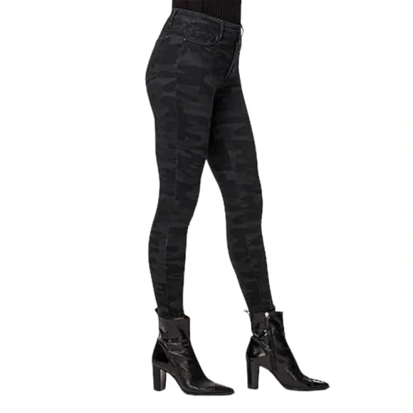 Social Standard by Sanctuary Women’s black camo ankle skinny jeans, Sz 4 - Picture 2 of 13